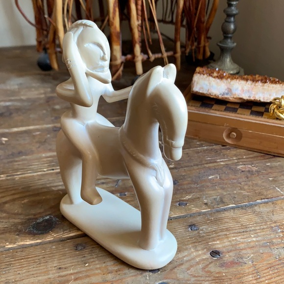 Warrior on Horse, Soap Stone Figure - Picture 2 of 8